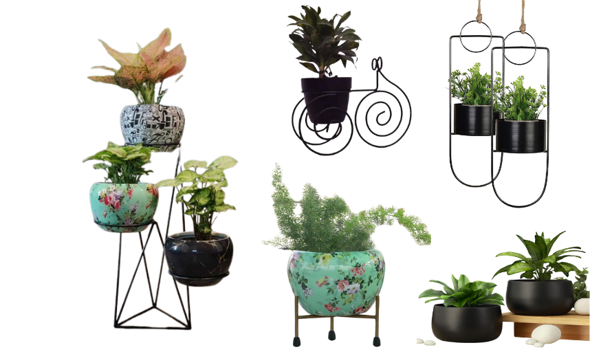 Metal Pots Planters 1