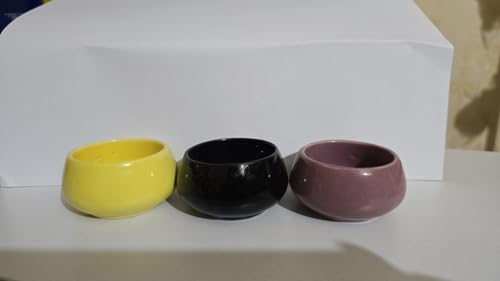 Handmade Multicolour Ceramic Diyas/Teal Light Holders | T Lite Candle Stand for Home Decoration | Ceramic Candle Holders for Diwali | Tealight Candle Holders (6, Multicolour)