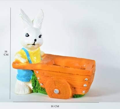 Resin Rabbit Pot Succulent/Penstand/Planter for Garden/Home Decor/Balcony/Living Room/Kids Room/Outdoor 14x14cm
