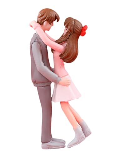 Romantic Couple Showpiece Plastic Lovers Sculpture Boy Girl Wedding Figurines Miniature Couple Valentine Gift for Girlfriend Boyfriend Decorative Figurines Couple Statue Boy Ideal Gift