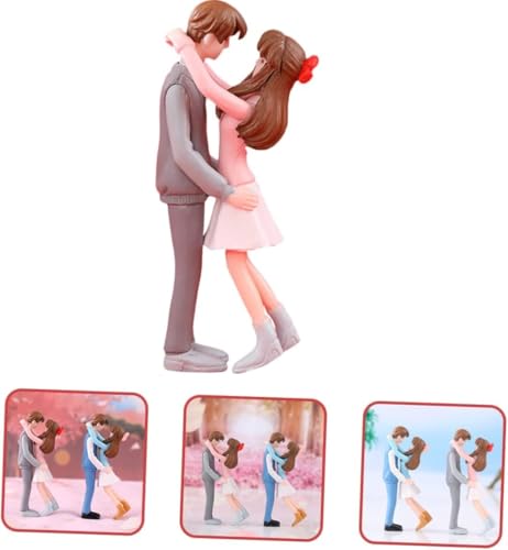 Romantic Couple Showpiece Plastic Lovers Sculpture Boy Girl Wedding Figurines Miniature Couple Valentine Gift for Girlfriend Boyfriend Decorative Figurines Couple Statue Boy Ideal Gift