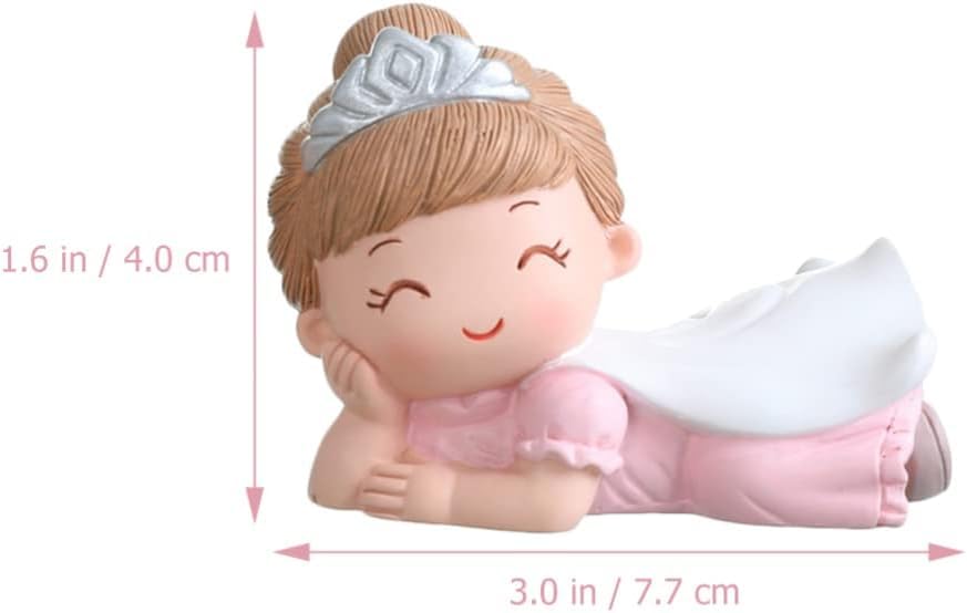 Miniature Small Decorative Pieces Mini Toy Couple stuate Stool Couple Ornaments Auto Interior Mini Garden Figurines Couple Statue Boy Ideal Gift for Friends (Prince & Princess)