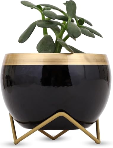 Metal Plant Stand Pot Holder-Indoor Mid Century Modern Plant Holder for House Plants, Home Decor Modern Pot Stand for Indoor Gardening Size 15cm x 15cm x 15cm
