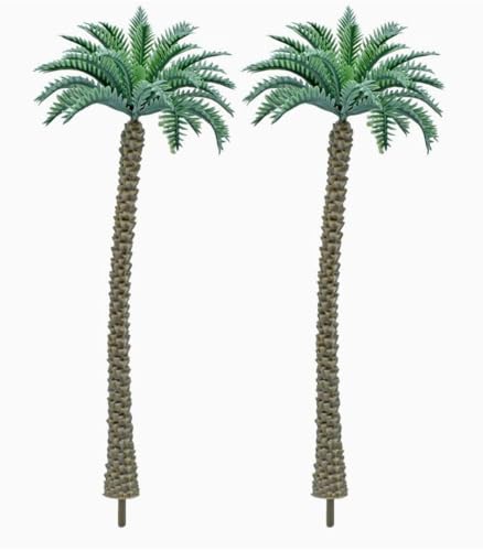 Resin Miniature Model Palm Trees for Dioramas, DIY Crafts Landscape Model Trees, for Crafts, Beach Decoration, Crafts and Cake Decorating Polyresin (Pack of 6)