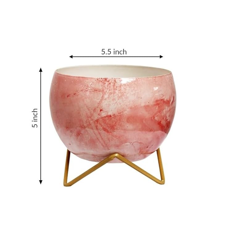 Metal Planters Stand Pot Holder-Indoor Mid Century Modern Plant Holder for House Plants, Home Decor Modern Pot Stand for Indoor Gardening Size 15cm x 15cm x 15cm