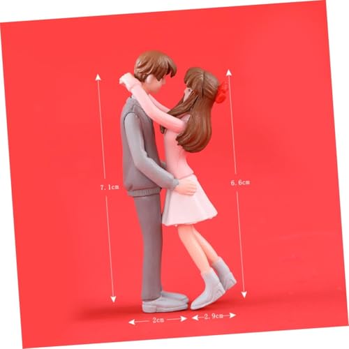 Romantic Couple Showpiece Plastic Lovers Sculpture Boy Girl Wedding Figurines Miniature Couple Valentine Gift for Girlfriend Boyfriend Decorative Figurines Couple Statue Boy Ideal Gift