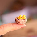 Mini Nest Bird Miniature | Artificial Mini Birds with Nest Showpiece for Home Living Room Office Restaurant Fairy Garden Decoration Bird Toys H-1cm w- 2cm (Set of 2)