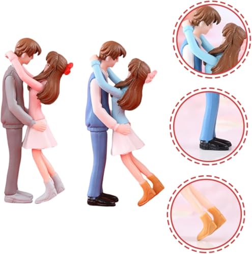 Romantic Couple Showpiece Plastic Lovers Sculpture Boy Girl Wedding Figurines Miniature Couple Valentine Gift for Girlfriend Boyfriend Decorative Figurines Couple Statue Boy Ideal Gift