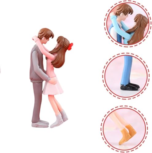 Romantic Couple Showpiece Plastic Lovers Sculpture Boy Girl Wedding Figurines Miniature Couple Valentine Gift for Girlfriend Boyfriend Decorative Figurines Couple Statue Boy Ideal Gift
