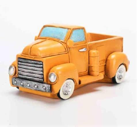 Resin Mini Orange Truck Planter Pot for Garden Office Table Home DECORE Plants Multipurpose Succulent Planter(Plant not Included),1 PC 6.5x3.5cm