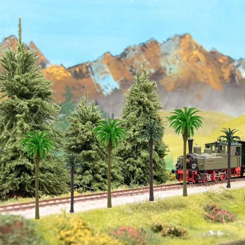 Resin Miniature Model Palm Trees for Dioramas, DIY Crafts Landscape Model Trees, for Crafts, Beach Decoration, Crafts and Cake Decorating Polyresin (Pack of 6)