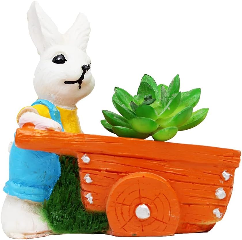 Resin Rabbit Pot Succulent/Penstand/Planter for Garden/Home Decor/Balcony/Living Room/Kids Room/Outdoor 14x14cm
