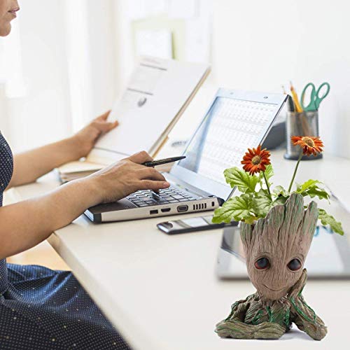 Groot Flower Planter Tree Man Succulent Planter Face Planters Pot Desktop Cartoon Vase Figurine Collectible Bonsai Pot Style C |Home & Garden