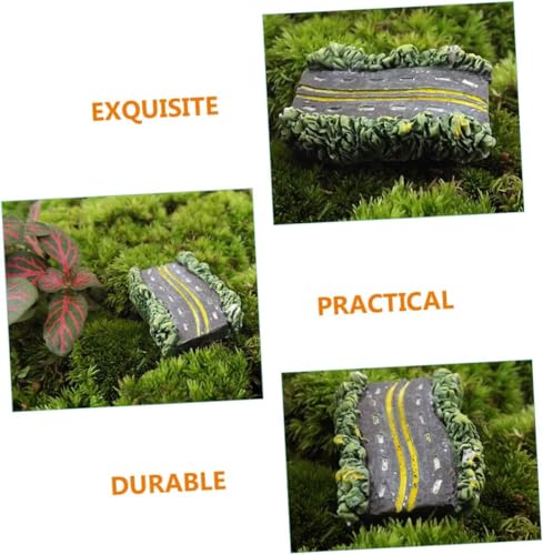 Ceramic Miniature Road for Fairy Garden/Landscaping/Tray Gardening W-7cm L-2 cm (Set of 2) Small Road, City Décor, Tray Garden Decoration, Playing Toys, Miniature Decoration