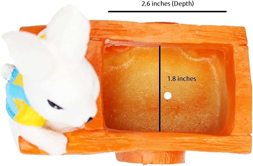 Resin Rabbit Pot Succulent/Penstand/Planter for Garden/Home Decor/Balcony/Living Room/Kids Room/Outdoor 14x14cm