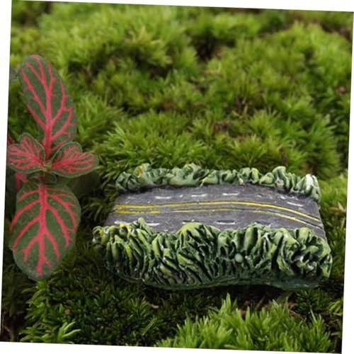 Ceramic Miniature Road for Fairy Garden/Landscaping/Tray Gardening W-7cm L-2 cm (Set of 2) Small Road, City Décor, Tray Garden Decoration, Playing Toys, Miniature Decoration