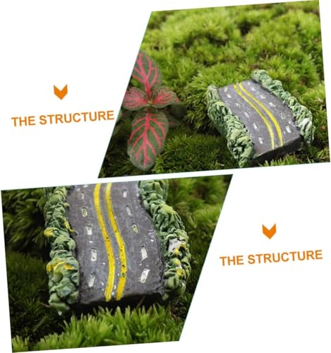 Ceramic Miniature Road for Fairy Garden/Landscaping/Tray Gardening W-7cm L-2 cm (Set of 2) Small Road, City Décor, Tray Garden Decoration, Playing Toys, Miniature Decoration