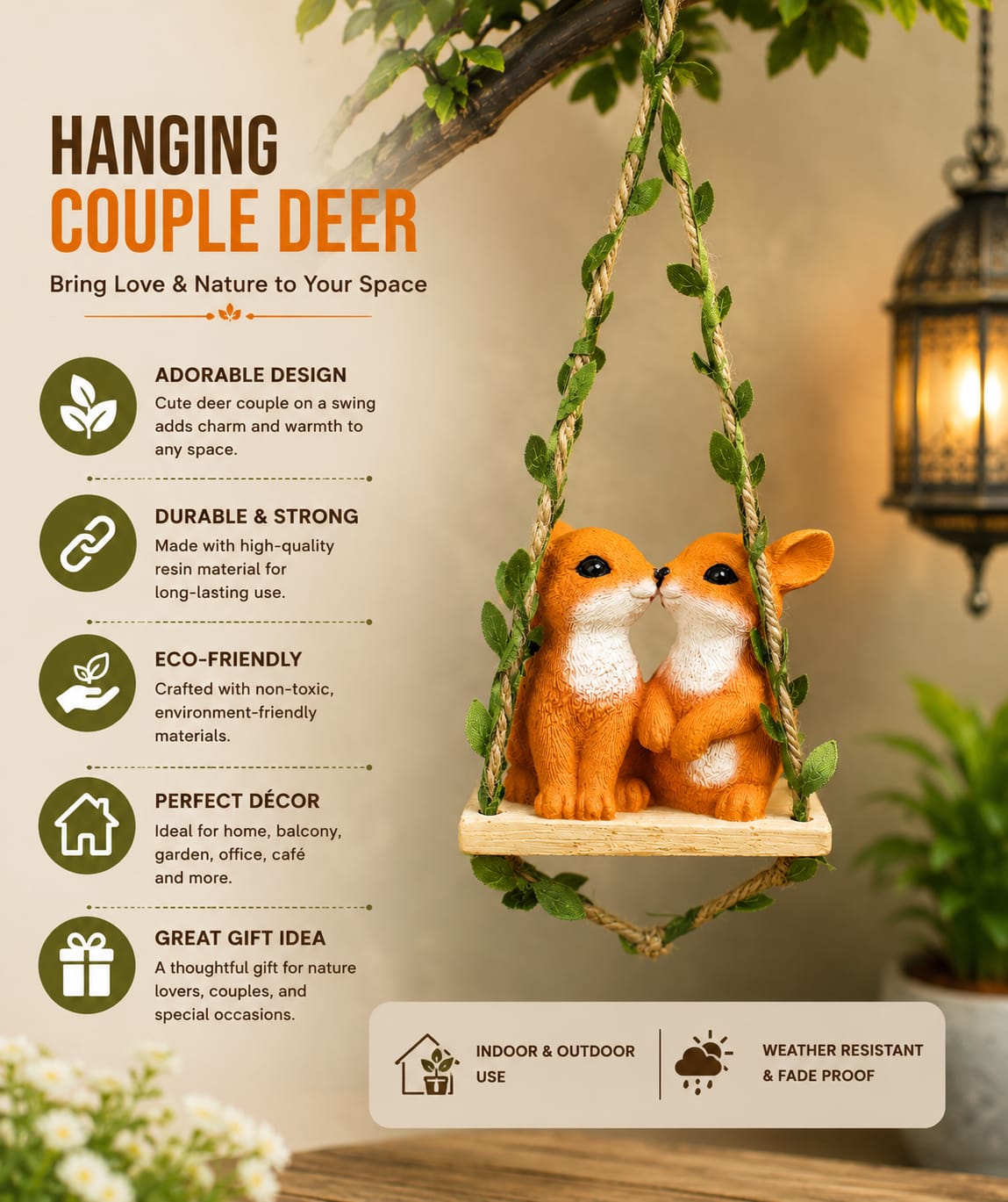 Hanging Couple Deer