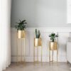 Metal Planter with Stand Set of 3