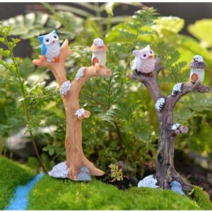 Garden Resin Mini Owls Miniature