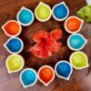 Colourful Handmade Diyas for Diwali Hand Painted Decorative Clay (Set of 8)