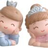 Small Decorative Pieces Mini Toy Couple stuate Stool Couple
