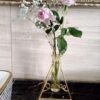 Geometric Triangle Shape with Sign Love Tube Glass Vases