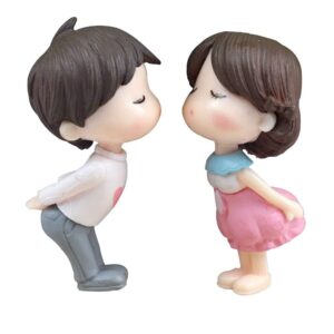 Miniature Small Decorative Pieces Mini Toy Couple stuate Stool Couple